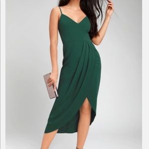 Lulu Reinette Dark Green Midi dress